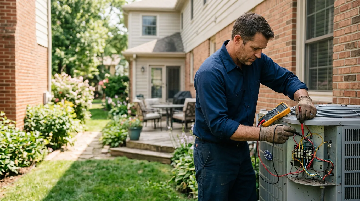 HVAC technician working near Alum Bank, PA